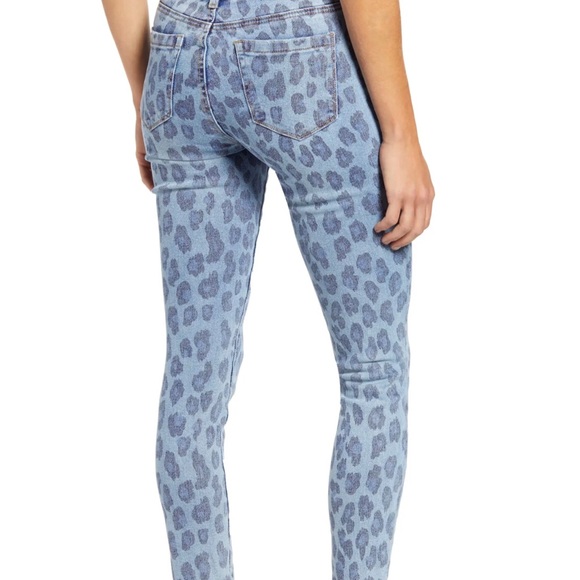 New BLANCNYC blue leopard skinny ankle jean 26 4 S - Picture 8 of 12